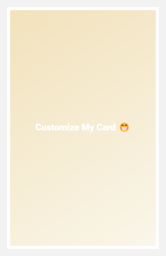 100% Text Sticker Custom Card