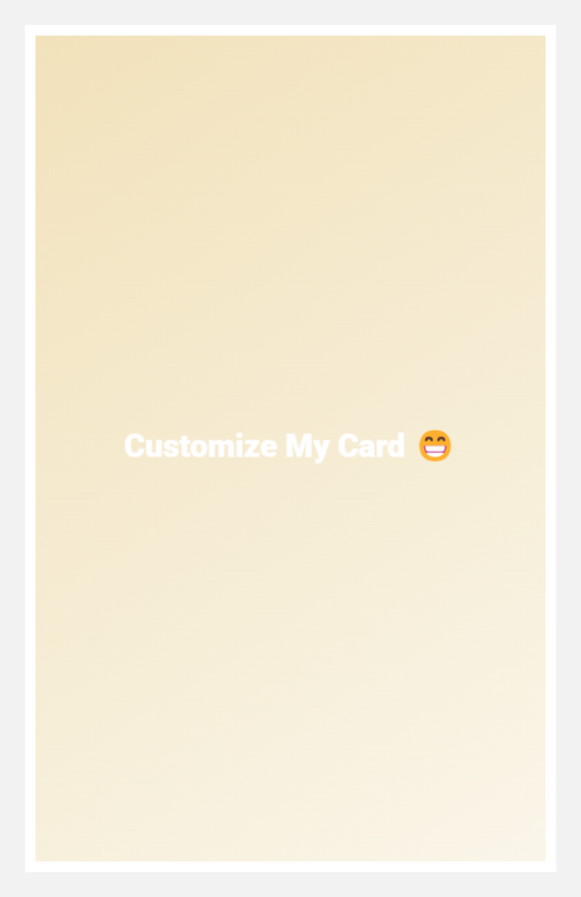 100% Text Sticker Custom Card